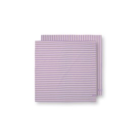 PIP STUDIO Lily&Lotus Tea Towel Stripes Purple 65 x 65 cm Pack of 2