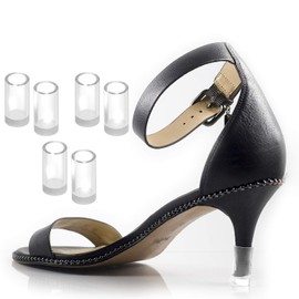 Heel Hunks Clear R1 Round 10mm Heel Protectors Replacement Tip Caps for High Heel Shoes and Stiletto - Anti-Slip and for Grass - (5 pairs)