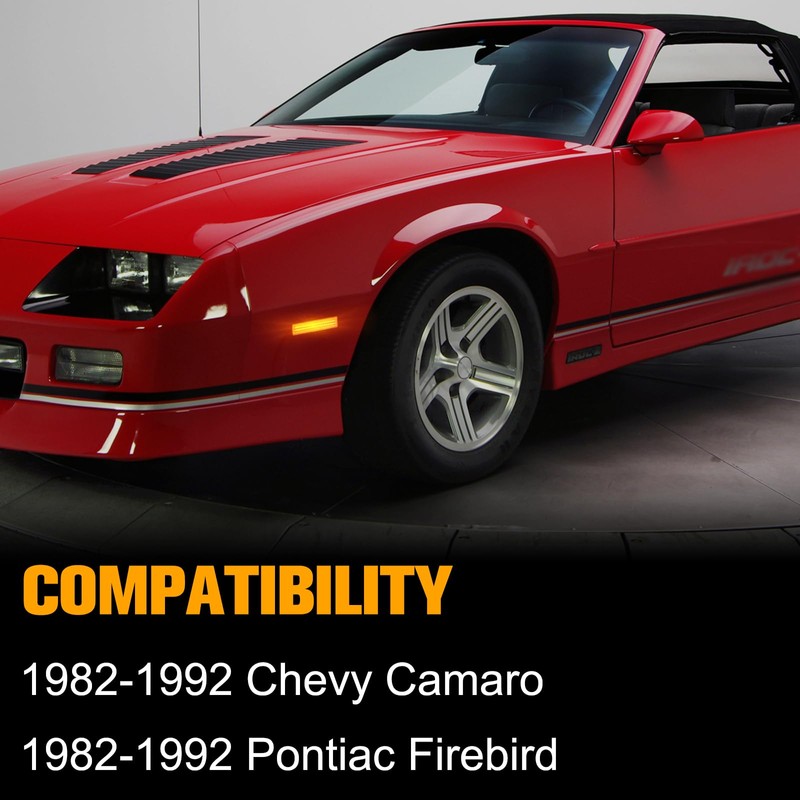 Gempro LED Side Marker Lights Compatible with 1982-1992 Chevy Camaro