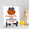 Pumpkin Pie and Patriotism in Fall 5"x 5" Square Table