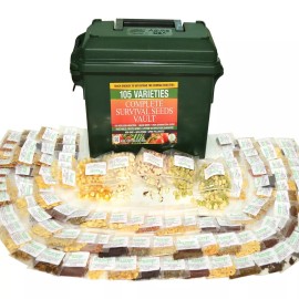 Grow For It Survival Garden Heirloom Seeds Non GMO - 105 Varieties of Herb, Fruit and Veg...