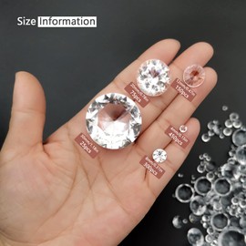 XHKDSYMC 1000 pcs Acrylic Diamond Gems, Clear Acrylic Diamonds Decorations Faux Diamonds Table Scattering Gemstones Vase Filler for Party, Event, Wedding, Birthday (Clear,30mm, 20mm, 12mm, 8mm, 4mm)