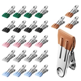 24 Pcs Stainless Steel Clothes Pegs Strong, Laundry Pegs, Clothes Line Pegs, Metal Clothes Storm Pegs, Heavy Duty Clothesline Pegs, Multipurpose Clothespins for Clothes Jeans Socks Towel Photos