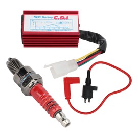 Ignition Coil, Ignition Coil Aluminum 5 Pin AC CDI Box A7TC Spark Plug Kit for 50cc 70cc 90cc 110cc 125cc 150cc Pit Dirt Motor Bike