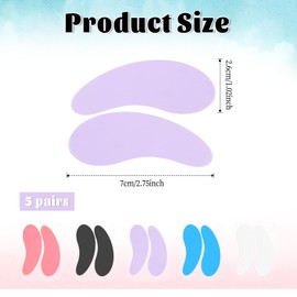 5 Pairs Under Eye Patches, Reusable Eye Patches Silicone Patches Under Eye Mask Silicone Eye Patches Reusable Overnight for Dark Circles and Puffiness Effect to Reduce Wrinkles and Fine Lines Colorful