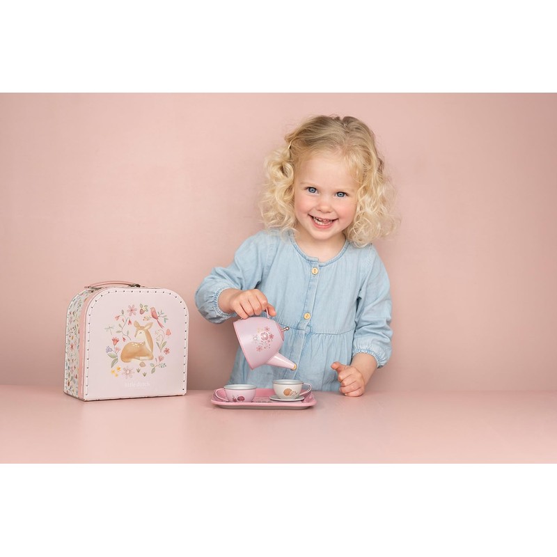 Little Dutch Fairy Garden 2013746 Tin Tea Set with Case