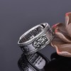 Kucheed Feng Shui PiXiu Mantra Ring, Silver Buddhist Lucky Finger