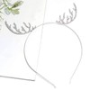 2PCS Christmas Rhinestone Reindeer Antler Headband Xmas Party Hairband Cosplay