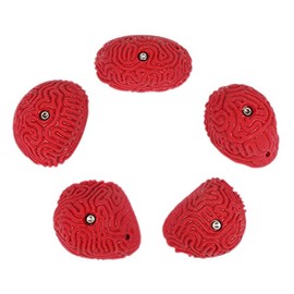 Atomik Rock Climbing Holds Set of 5 XL Bolt-On Brain Coral Slopers Style 2 in Red