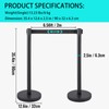 4 Packs Crowd Control Stanchion Set,Crowd Control Barriers,Black Stanchions with