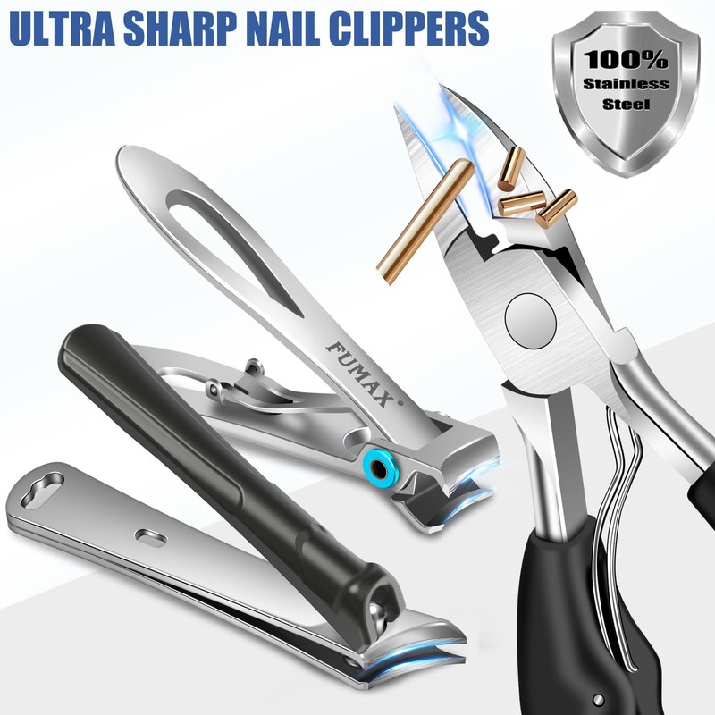 Toenail Clippers for Seniors Thick Toenails, Large Wide Opening Toe