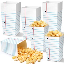 Harloon 24 Pcs Back to School Notebook Candy Boxes Popcorn Holders Teacher Gift Bags Party Favors Welcome Back to School Candy Treat Boxes for Thanks Teacher Classroom Decorations