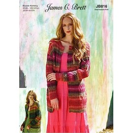 James C Brett JB816 Knitting Pattern Womens Cardigans in Shhh DK