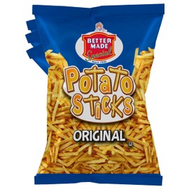 Better Made Potato Sticks Original Flavor 3oz Bags (8 Pack/24oz) - Shoestring Potato Sticks - Gluten Free - Crunchy, Crispy Snack from Fresh Potatoes