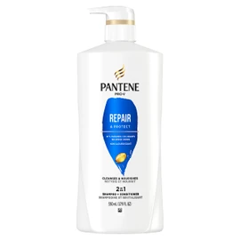 Pantene PRO-V Repair & Protect 2in1 Shampoo + Conditioner,17.9 oz/530 mL, White and Teal
