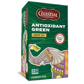 Celestial Seasonings Green Antioxidant Tea, Contains Caffeine, 20 Tea Bags (Pack of 6)