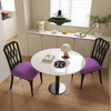 Lawalon Elastic Dining Chair Seat Covers (Purple, Set of 2),