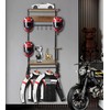 Motorcycle Helmet Rack Wall Mount, Retro Rust Helmet Holder with