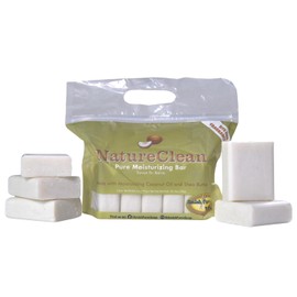 Amish Farms NatureClean Fragrance Free Bar Soap 5 oz Bars (5 Pack) with Bentonite Clay, Coconut Oil and Shea Butter, for Women, Men, Moisturizing for Sensitive Skin, Body, Face, Hand, Made in the USA