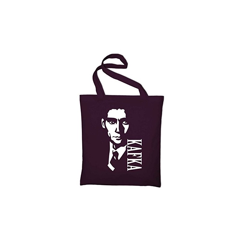 Styletex23 Franz Kafka Jute Bag Cotton Bag, bordeaux