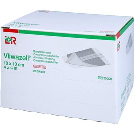 VLIWAZELL Absorbent Dressings 10 x 10 cm Sterile Pack of 25