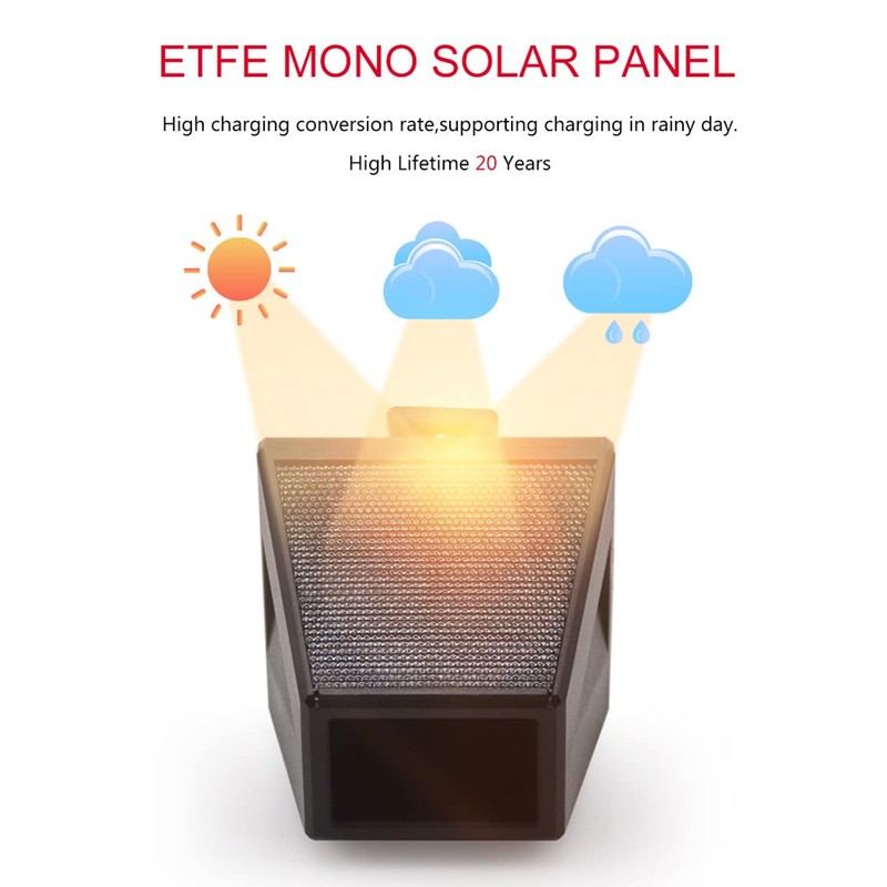 ThreeH Solar Outdoor Motion Sensor Alarm Freely Rotating IP65 Waterproof