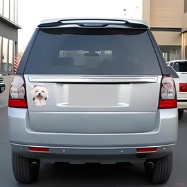 Car Sticker Maltese Sticker 15 cm (5.9 Inch) Maltese Reflective Sticker 3D Pet Dog Funny Car Sticker Maltese Car Sticker Funny Decor