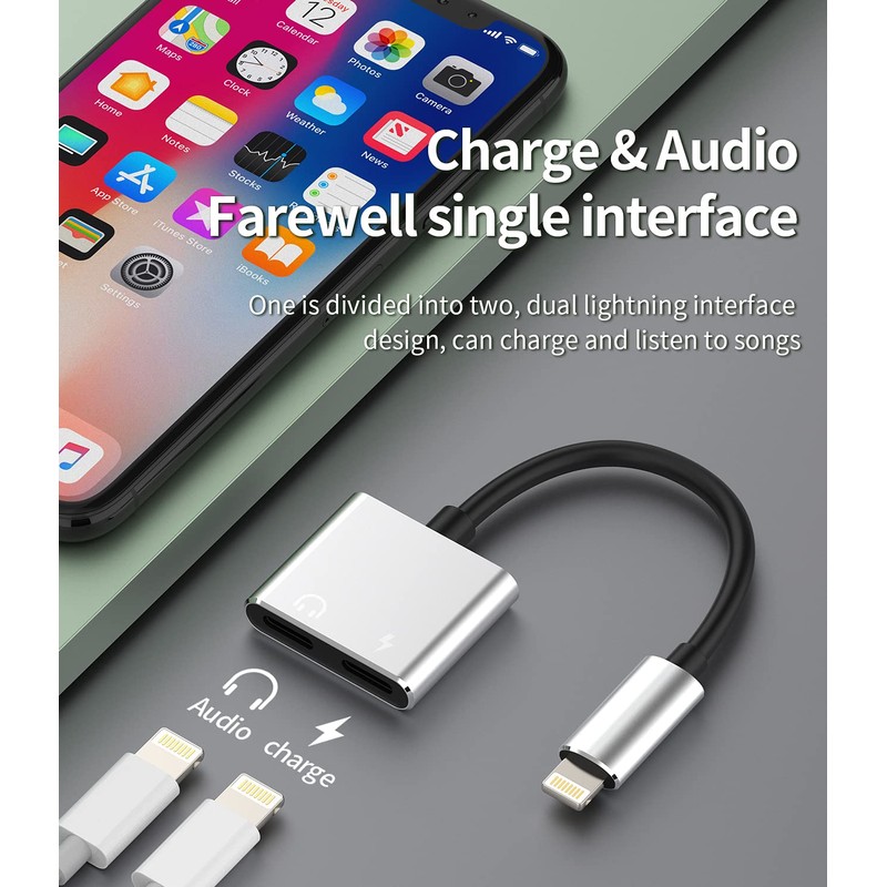 zoyuzan Double Lightning Adapter - 4 in 1 Function, Sync