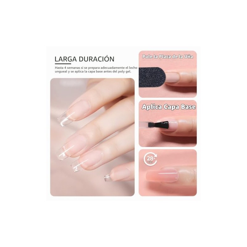 GAOY- Poly Gel, 60 g de gel para extensión de