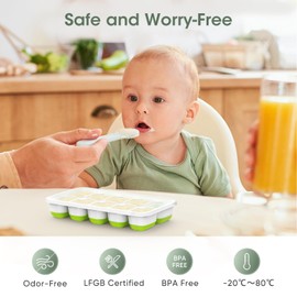 DOQAUS Ice Cube Tray with Lid and Bin, 4 Pack Silicone Plastic Ice Cubes Trays for Freezer with Box/Container, Stackable with Storage Iced Bucket Kits, Scoop, for RV, Soup, Food, Cocktail, Coffee
