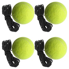 yotutun Tennis Ball with String, Pack of 4 Tennis Trainer Elastic Tennis Training Ball Rebound Ball for Children Adults Beginners Solo Training