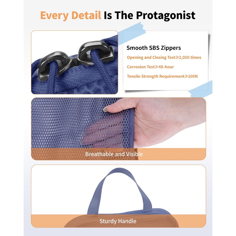 ECOHUB 4-Piece Packing Cubes Compression, 300% Higher Tear Resistance Suitcase