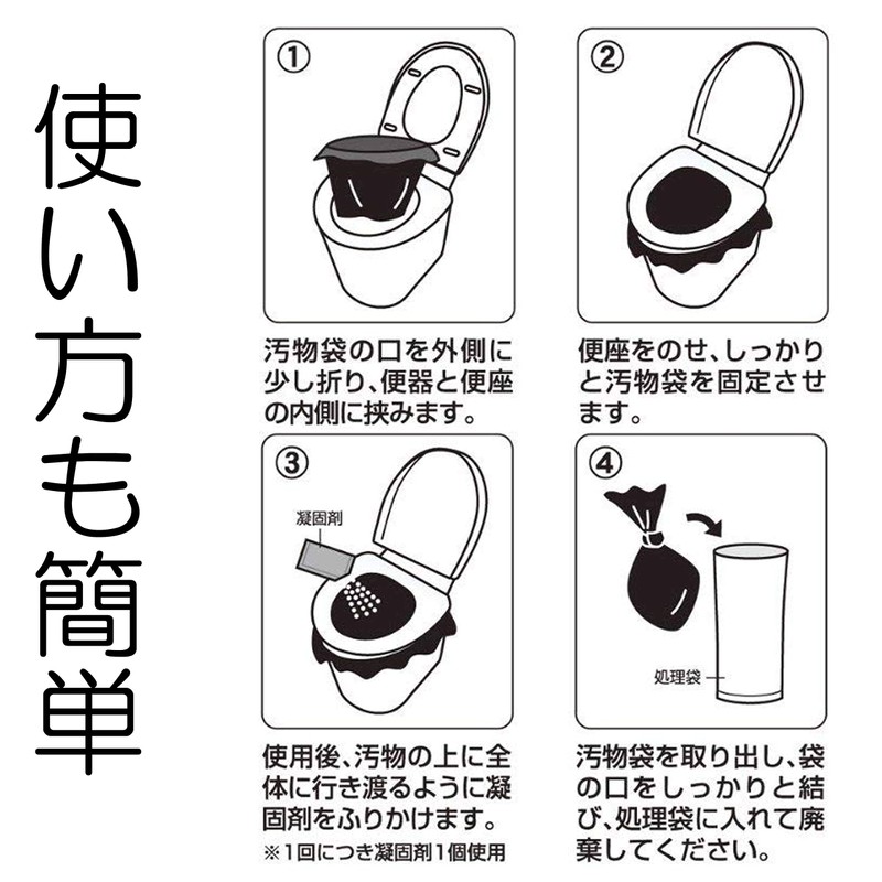 Sunfresh ST-900E Antibacterial Deodorizing Coagulant Simple Toilet (Disaster Prevention, Emergency)
