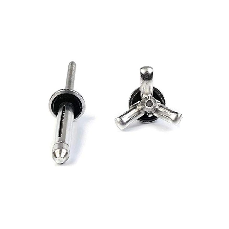 Tri-Fold Exploding Pop Rivets 3/16 (#6) Aluminum Shaveable Head Blind