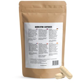 Cupplement - 4 Bags Quercetin Extract 60 Capsules - Free Pill Box - 10:1 Extract - Quercitin - 500 mg - No Powder 250 mg - No Zinc, Vitamin C, 1000 mg, Broomhexine, Bromelain - Complex