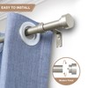 HEI! DEAR 2 Pack Silver Curtain Rods for Windows 28