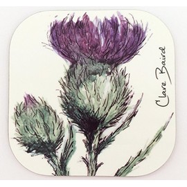 Clare Baird Scottish Thistle Flower of Scotland Coaster Table Mat