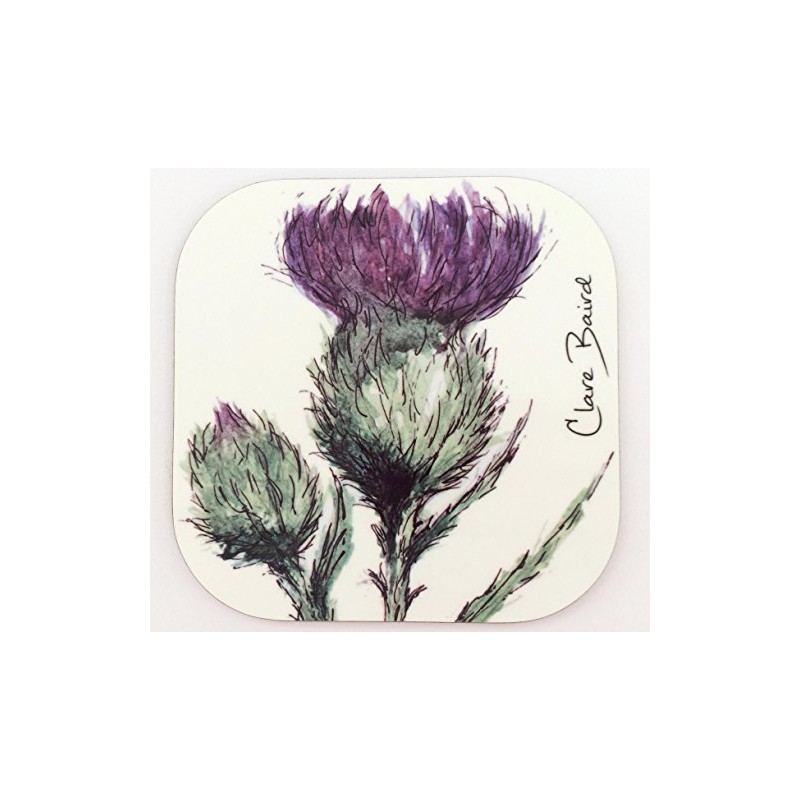 Clare Baird Scottish Thistle Flower of Scotland Coaster Table Mat