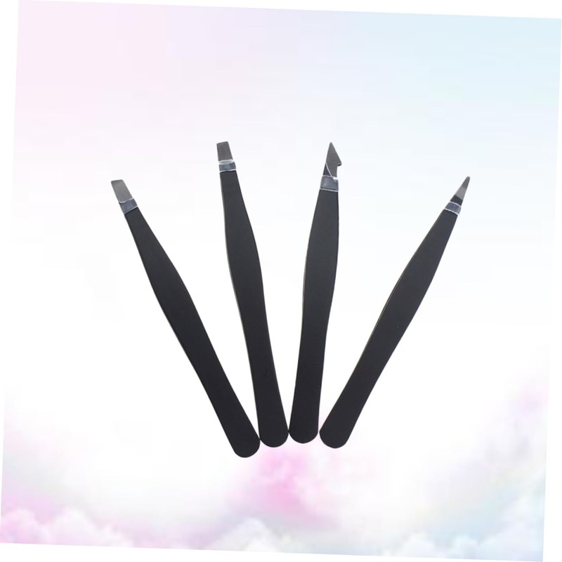 Ipetboom Pcs Stainless Steel Eyebrow Tweezers Set Slant Flat Angled