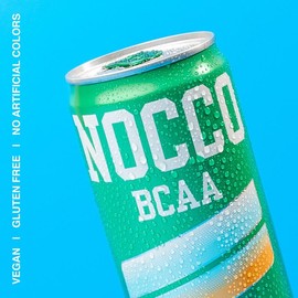 NOCCO Zero Sugar BCAA Drink, Caribbean- 12 Fl Oz (Pack of 12) - 0mg Caffeine, Sugar Free with Branched Chain Amino Acids, Carbonated & Low Calorie, B Vitamins, Grab & Go Performance Beverage
