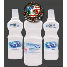 Zote 3x ZOTE Rosa Liquido 1 Lt each Large Bottles Jabon  ZOTE Liquid Laundry Soap
