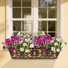 2 Pack 24 Inch Window Boxes Planters Railing Planter Box