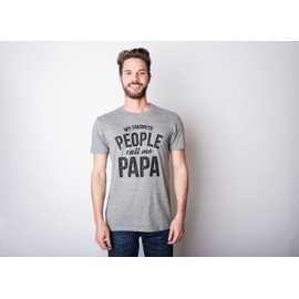 Crazy Dog Mens My Favorite People Call Me Papa T Shirt Funny Cute Humor Tee Fathers Day Family Shirt Best Dad Ever Tshirt Dark Heather Grey M
