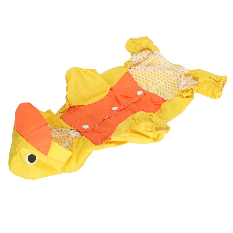 Dog Cute Raincoat Hooded Cloak Rain Jacket Cover Waterproof Polyester