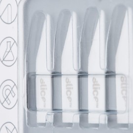 Slice 10518 - Cuchillas de corte de cerámica para cuchillos de cerámica, aptas para dedos, punta redondeada, dura 11 veces más que el metal