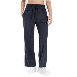 JENOANY Petite Pants Women Hiking Quick Dry Water Resistant Travel Safari Lightweight Cargo Pants Waterproof-Black-L