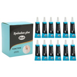 12Pcs False Eyelash Glue Quick Drying Super Strong Waterproof Long Lasting Black Lash Adhesive