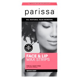 Parissa Face & Lip Wax Strips | Ready-to-Use Small Strips for Facial Hair Removal, Skin-Safe | At-Home Waxing Kit for Upper Lip, Chin & Face | Facial waxing kit for women | 20 Strips (10 x 2)