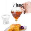Honey Dispenser, Clear Cinnamic Acid No Drip Syrup Pot with