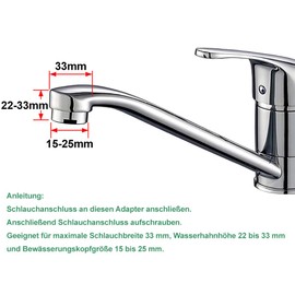 Ecyc Kitchen and Garden Watering Tap, Hose Pipe Snap Connector Adapter Tool